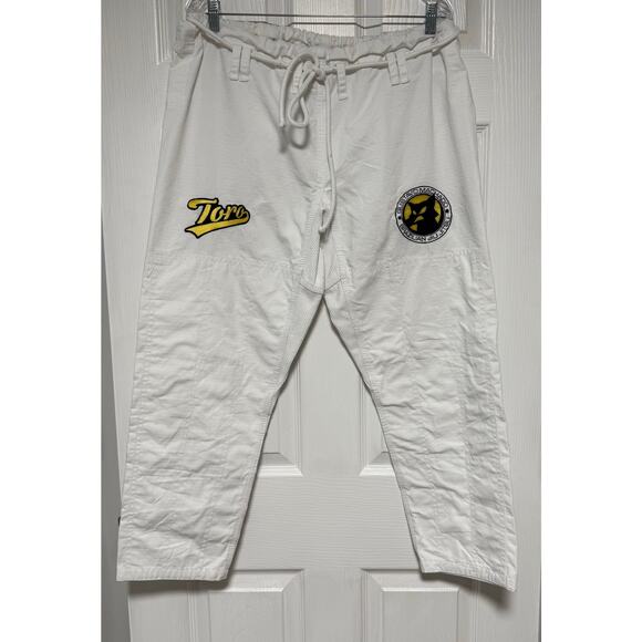 Toro Gustavo Machado White Cotton Brazilian Jiu Jitsu Pants Size A2H - Picture 4 of 13